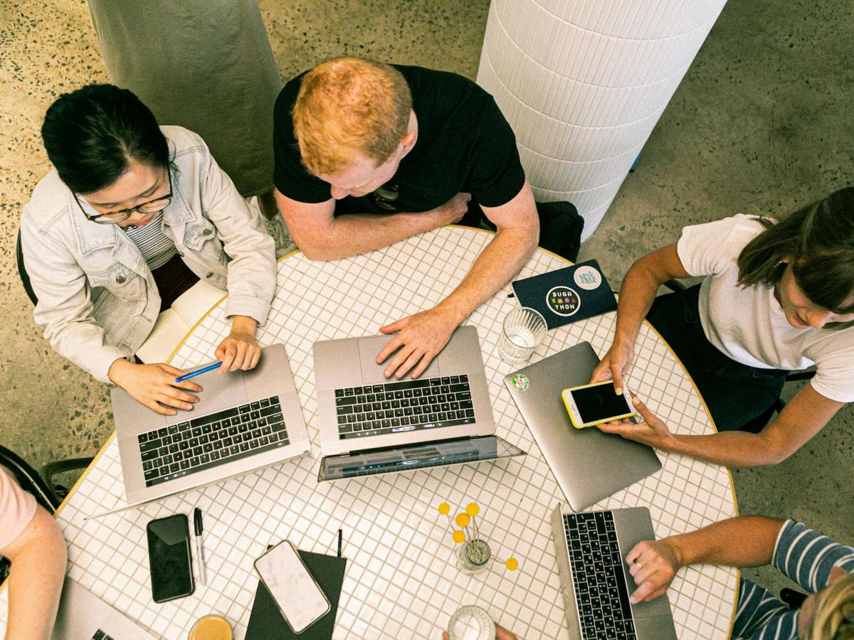 photo of people using laptops