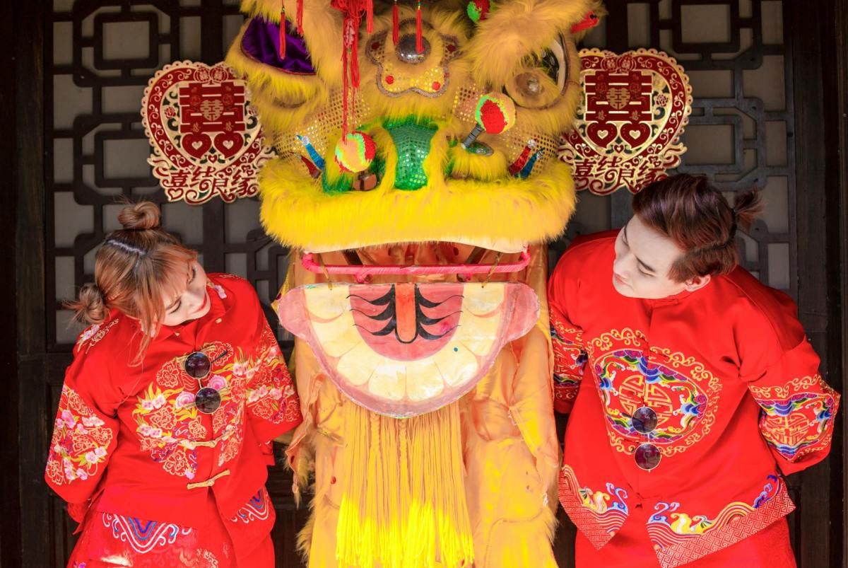dragon costume on ceremony