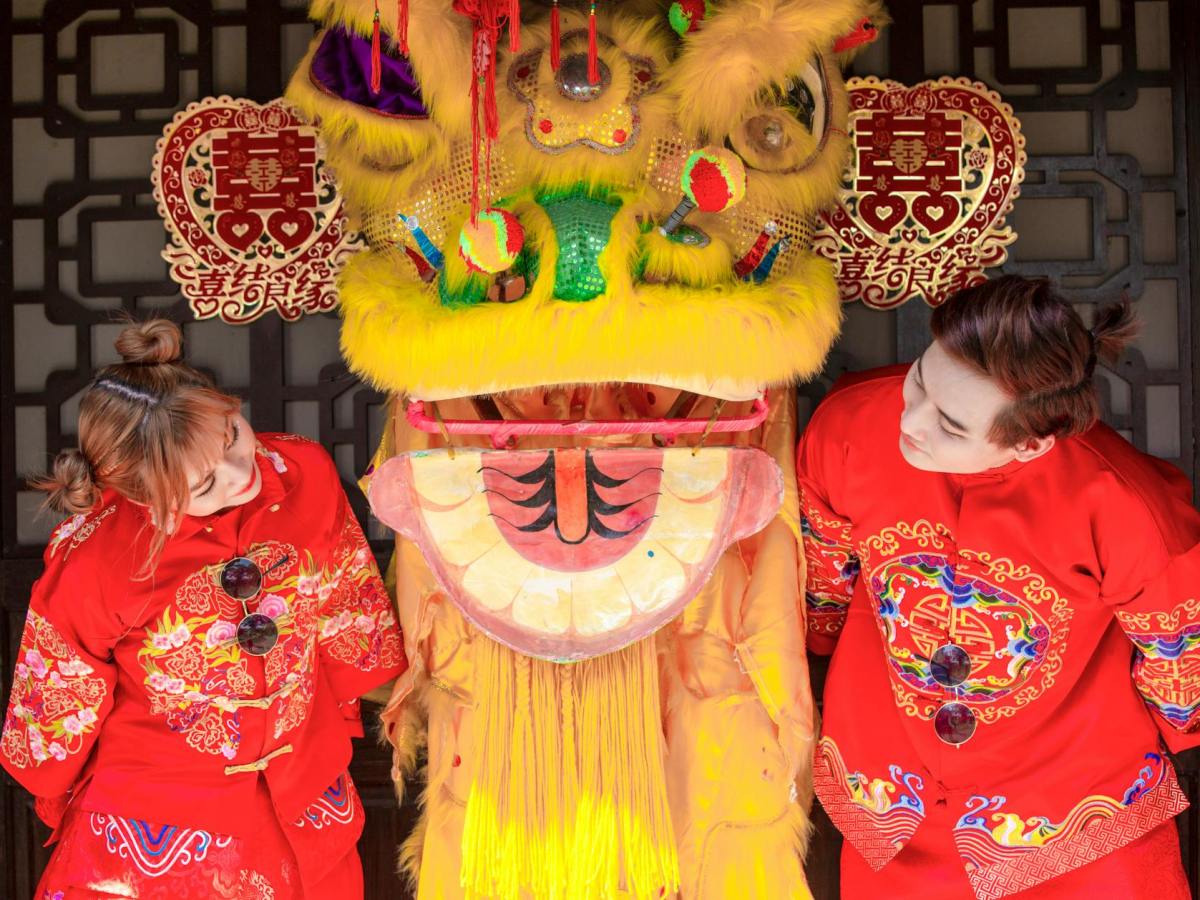 dragon costume on ceremony