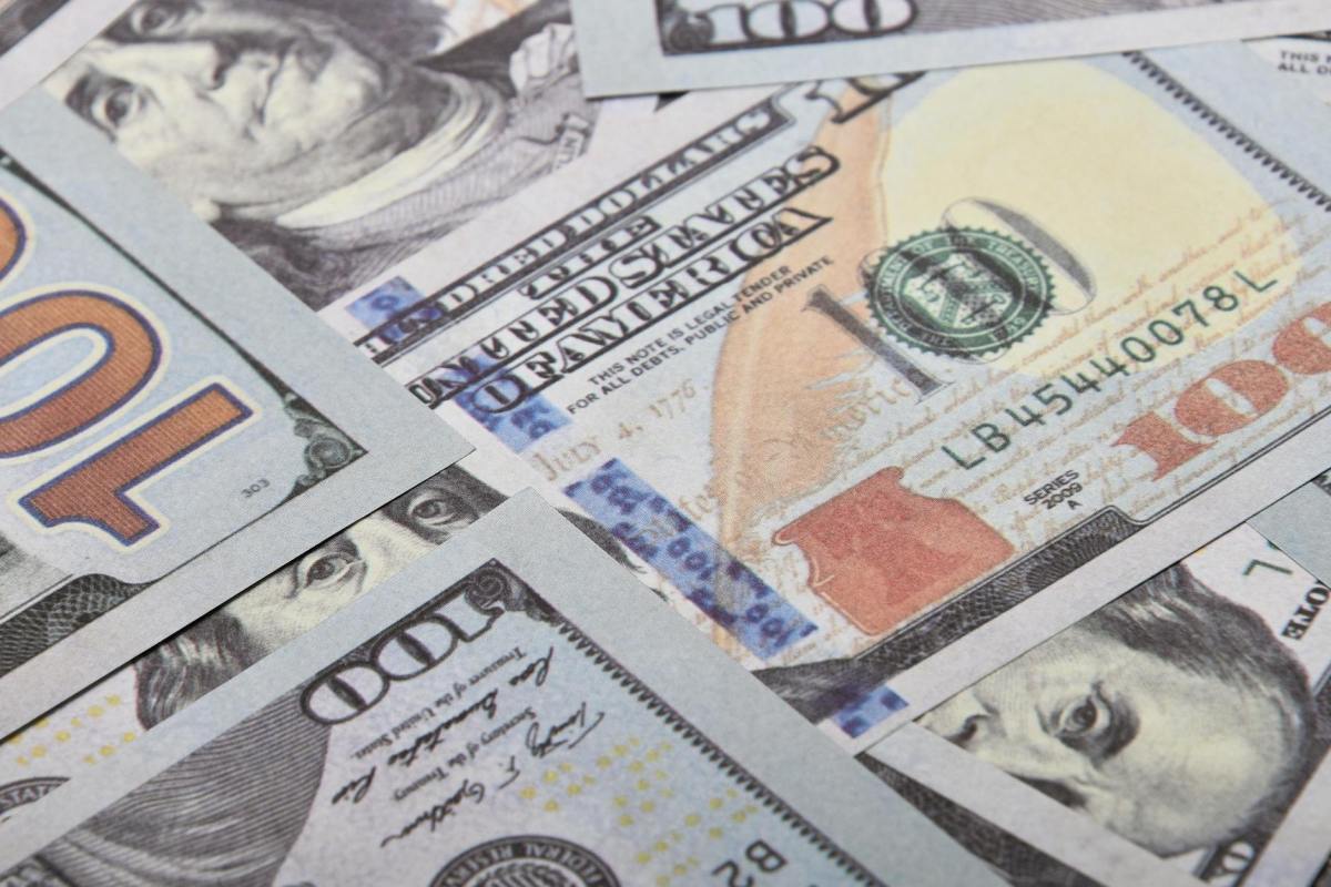 dollars in close up photography