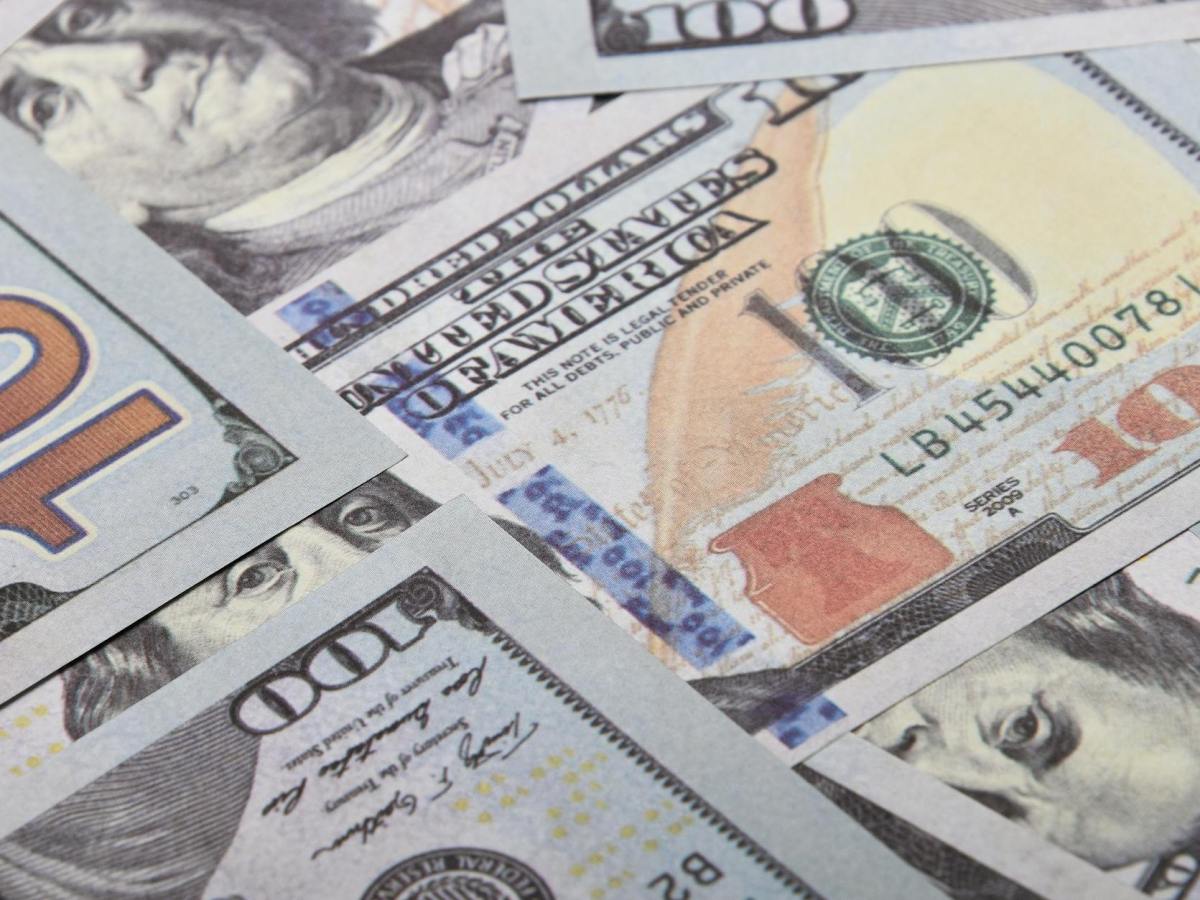 dollars in close up photography