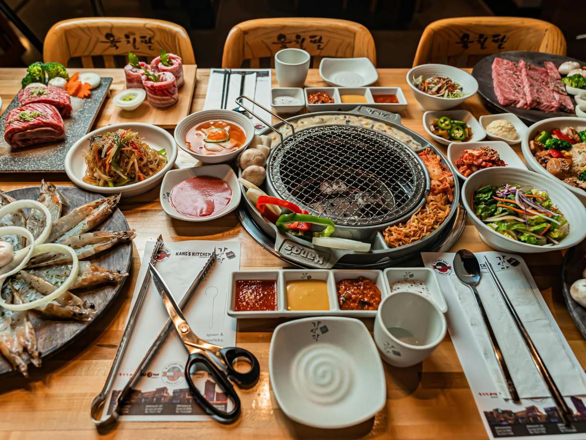 selection of food on table