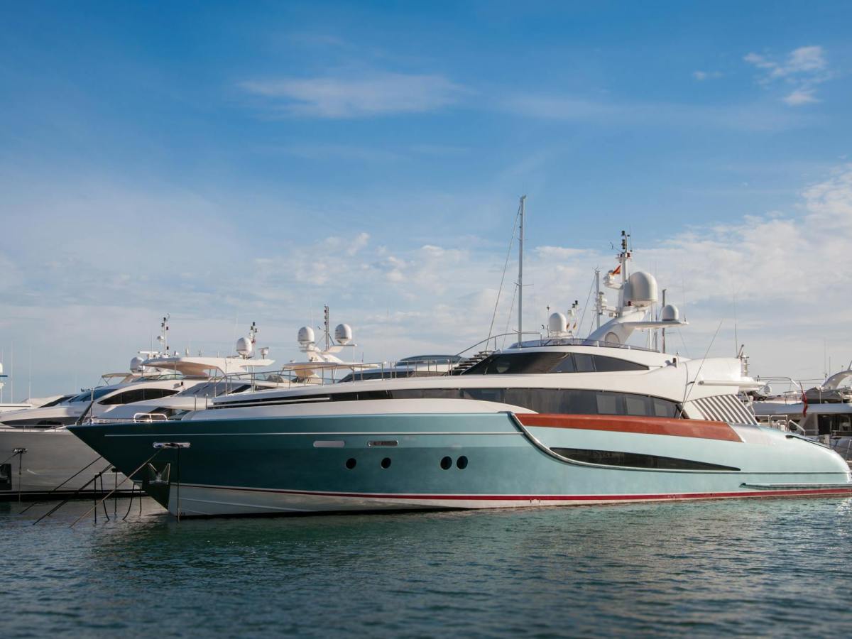 white and blue cabin boat