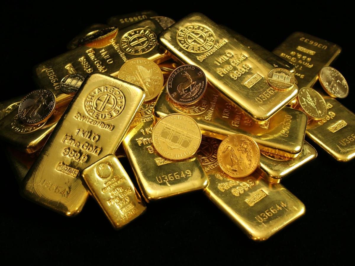 gold coins and bullions