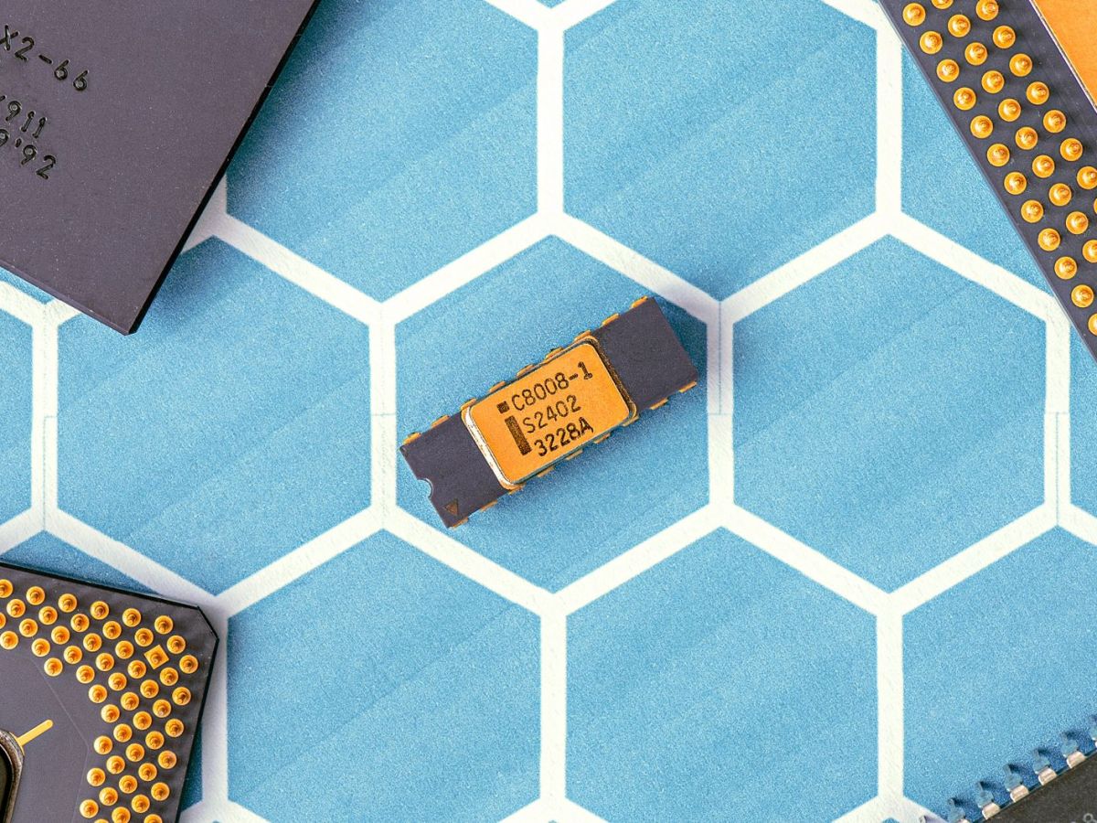 black and yellow electronic chip