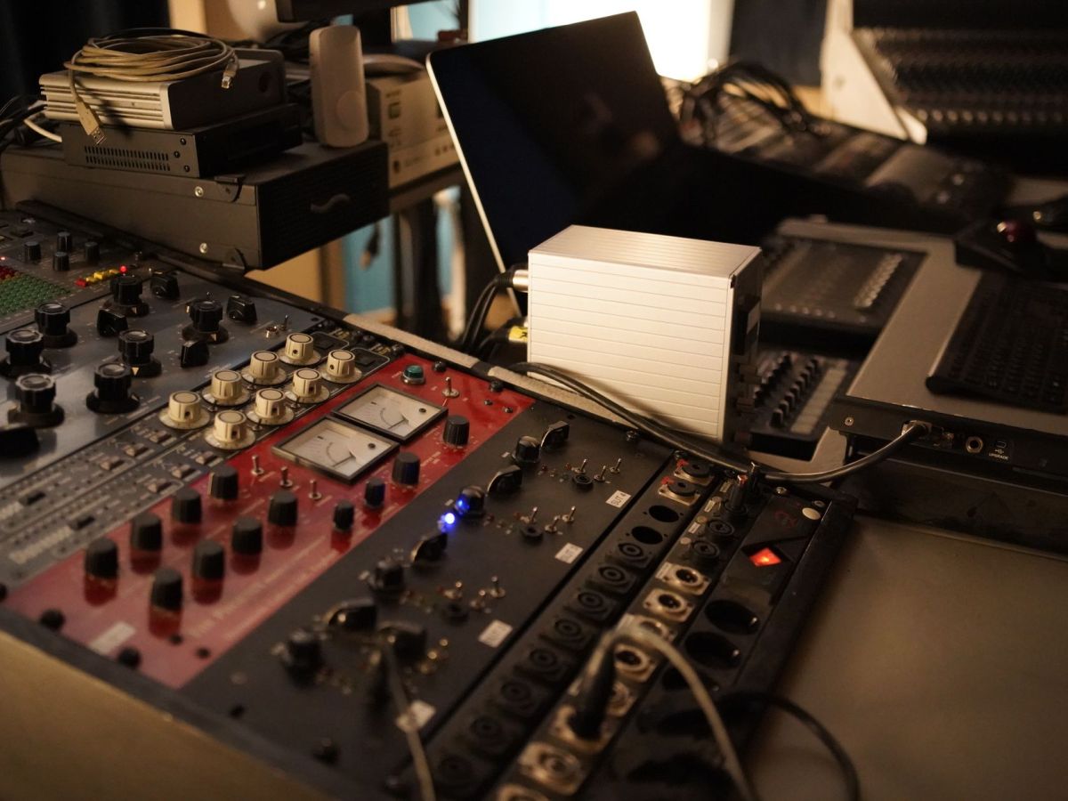 dj mixer and laptop