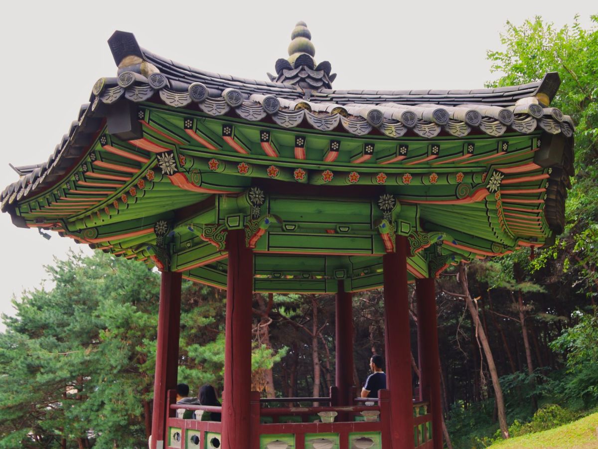 traditional korean gazebo in suwon south korea