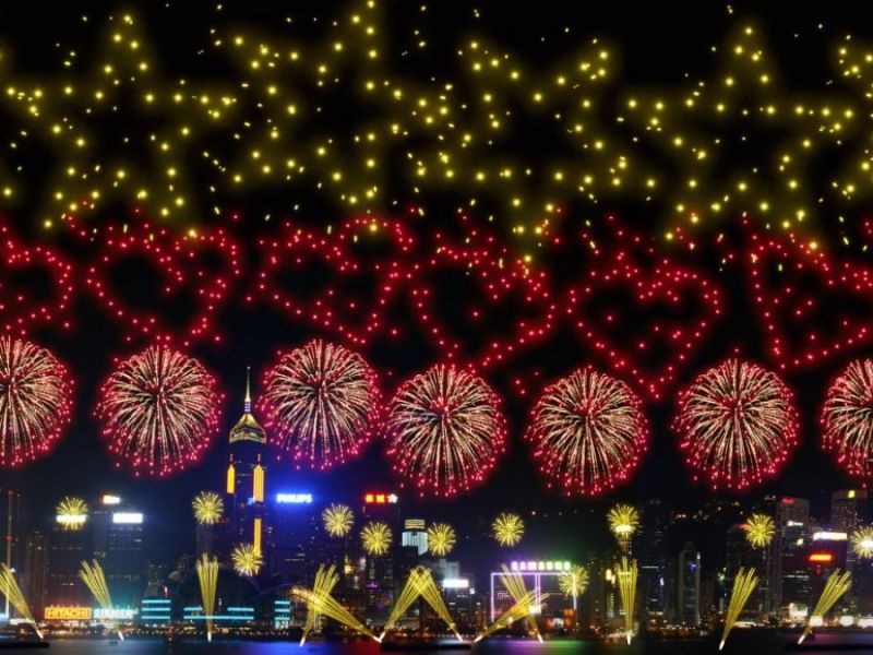 홍콩 국경절 불꽃놀이, 저녁 8시부터 23분간…8막, 3만발 이상 쏜다